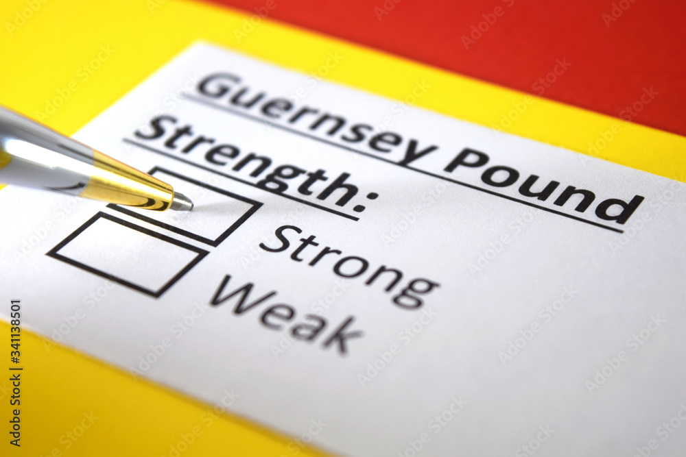 One person is answering question about strength of Guernsey Pound. One person is answering question about strength of Guernsey Pound.