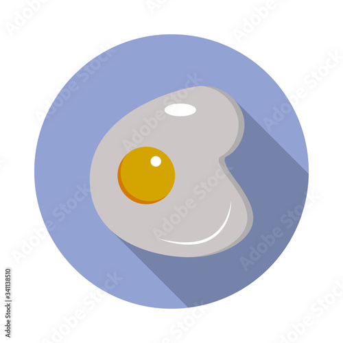 omelette colored illustration. Element of colored food icon for mobile concept and web apps. Detailed omelette icon can be used for web and mobile long shadow icon