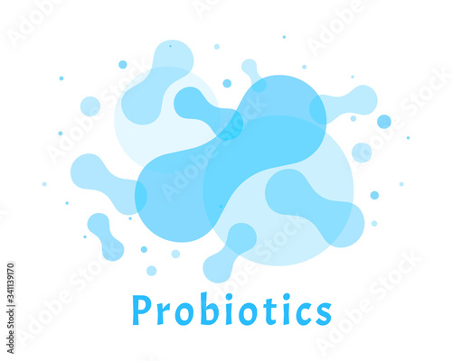 Probiotics bacteria logo.