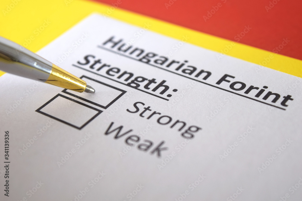 One person is answering question about strength of Hungarian Forint. One person is answering question about strength of Hungarian Forint.