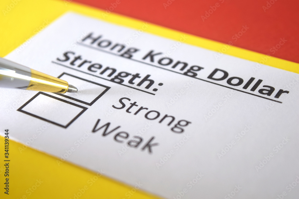 One person is answering question about strength of Hong Kong Dollar. One person is answering question about strength of Hong Kong Dollar.