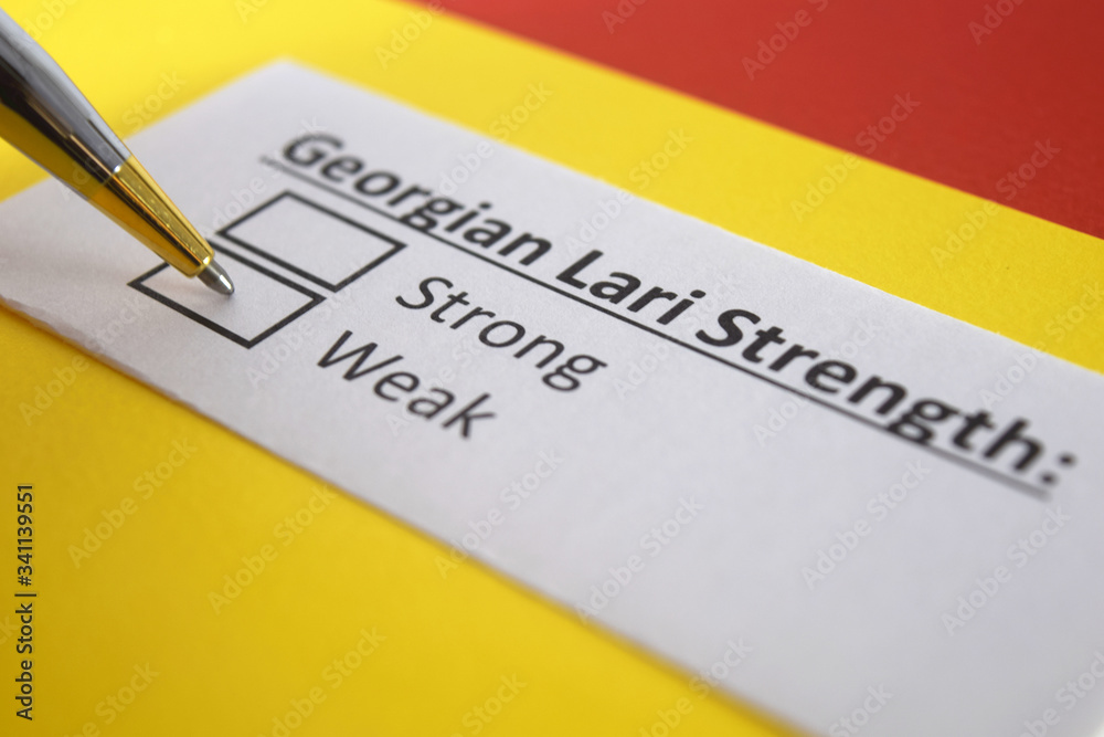 One person is answering question about strength of Georgian Lari. One person is answering question about strength of Georgian Lari.