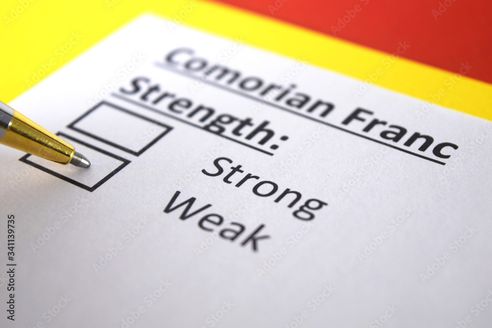 One person is answering question about strength of Comorian Franc. One person is answering question about strength of Comorian Franc.