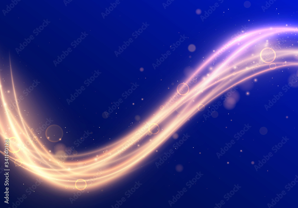 Obraz premium Light trails wave