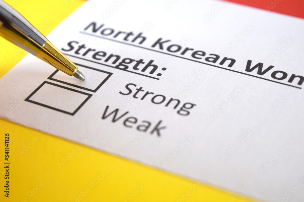 One person is answering question about strength of North Korean Won. One person is answering question about strength of North Korean Won.