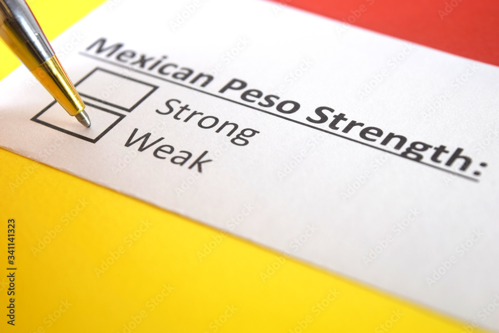 One person is answering question about strength of Mexican Peso. One person is answering question about strength of Mexican Peso.
