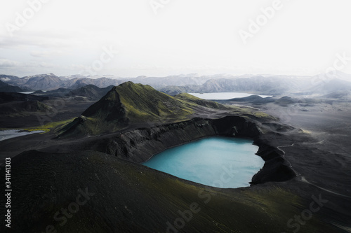 Blue lake in Iceland in Iceland