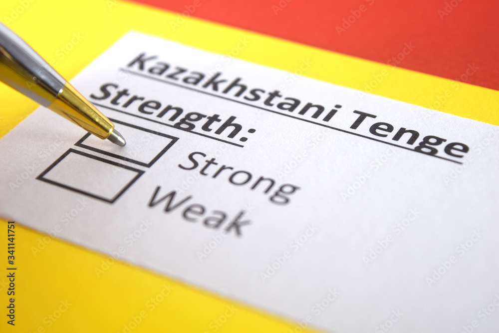One person is answering question about strength of Kazakhstani Tenge.