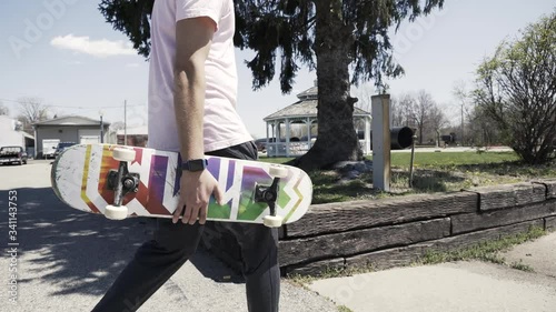 Follow Shot Skateboarder Walking