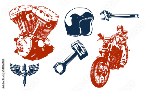 motorcycle set art