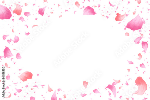 Watercolor style pink petals,Flower,花びら,水彩