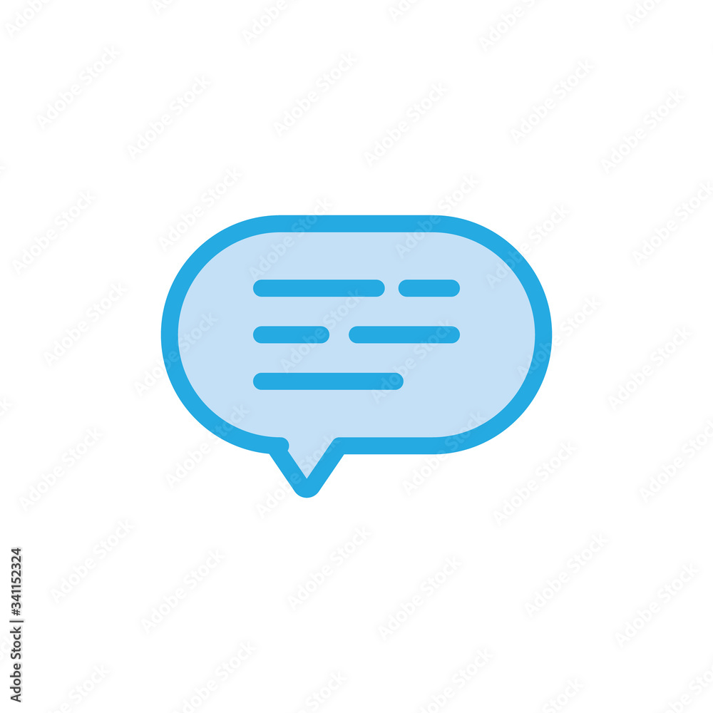 Speech bubble Icon. Chat dialog symbol. Online Message communication. Speech bubble Icon. Chat dialog symbol. Online Message communication.