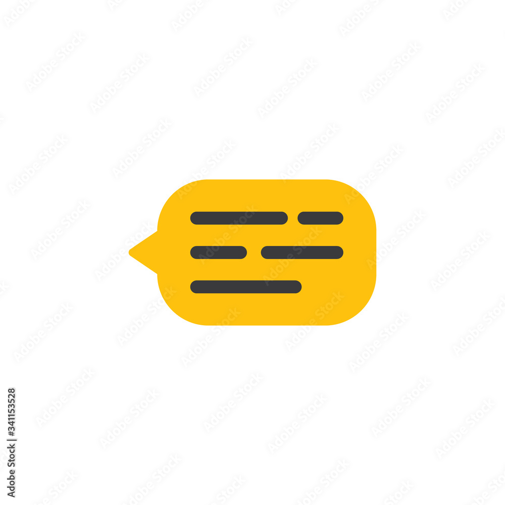 Speech bubble Icon. Chat dialog symbol. Online Message communication. Speech bubble Icon. Chat dialog symbol. Online Message communication.