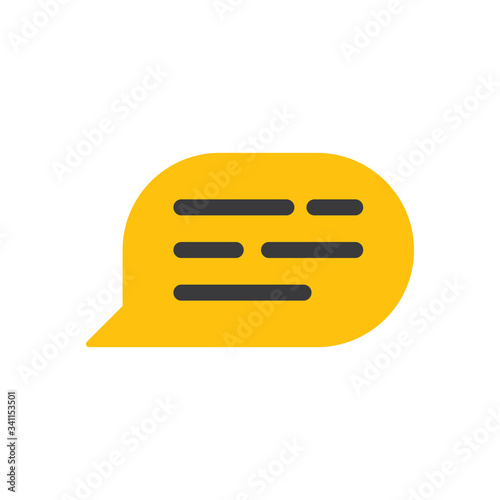 Speech bubble Icon. Chat dialog symbol. Online Message communication.