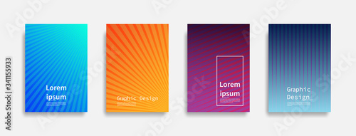 Minimal covers design. Colorful line design. Future geometric patterns. Eps10 vector.