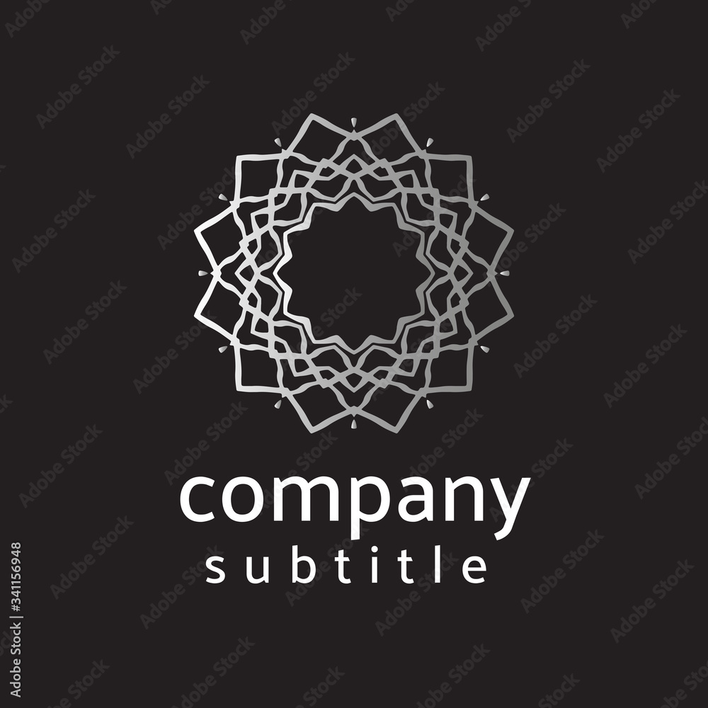 Fototapeta premium ornament logo gold and silver