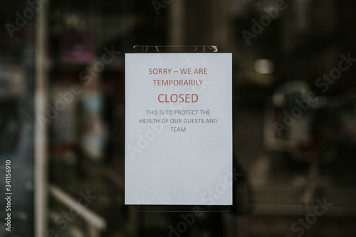 Restaurant temporarily closed cue to Coronavirus. BRISTOL, UK, March 30, 2020