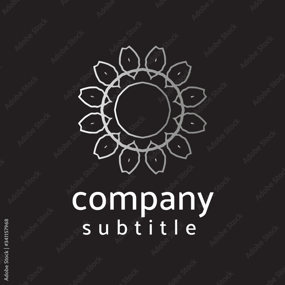 Fototapeta premium ornament logo gold and silver