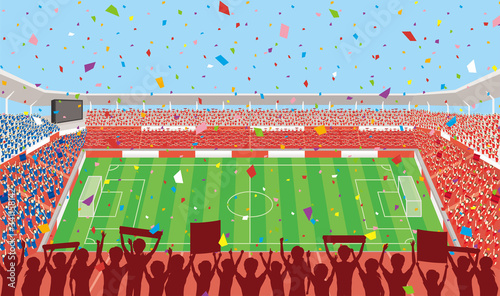 Vector illustration of football stadium