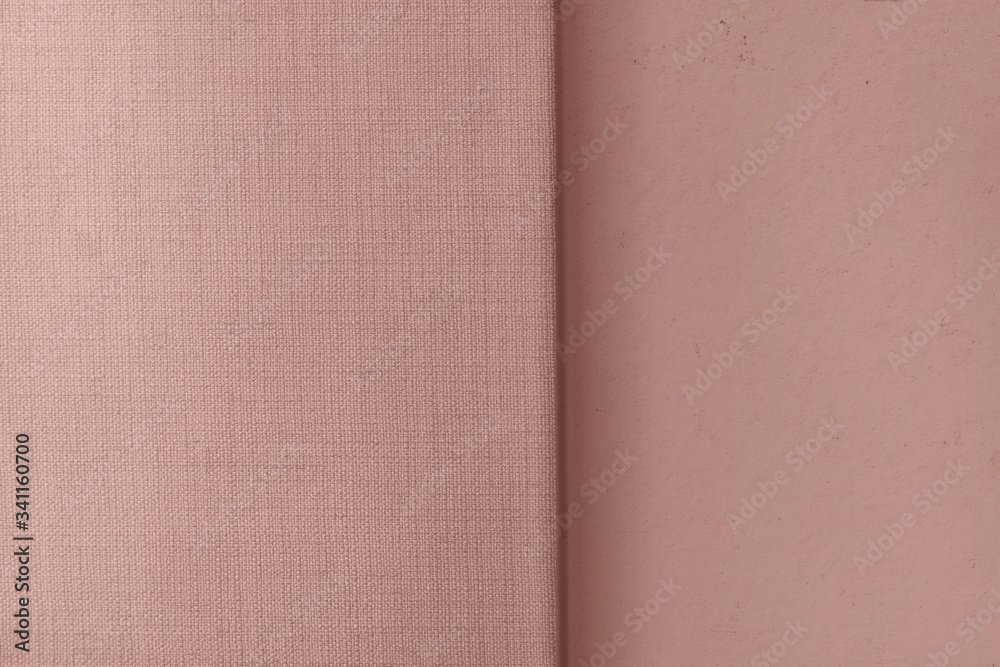 Fototapeta premium Weaved pink linen fabric