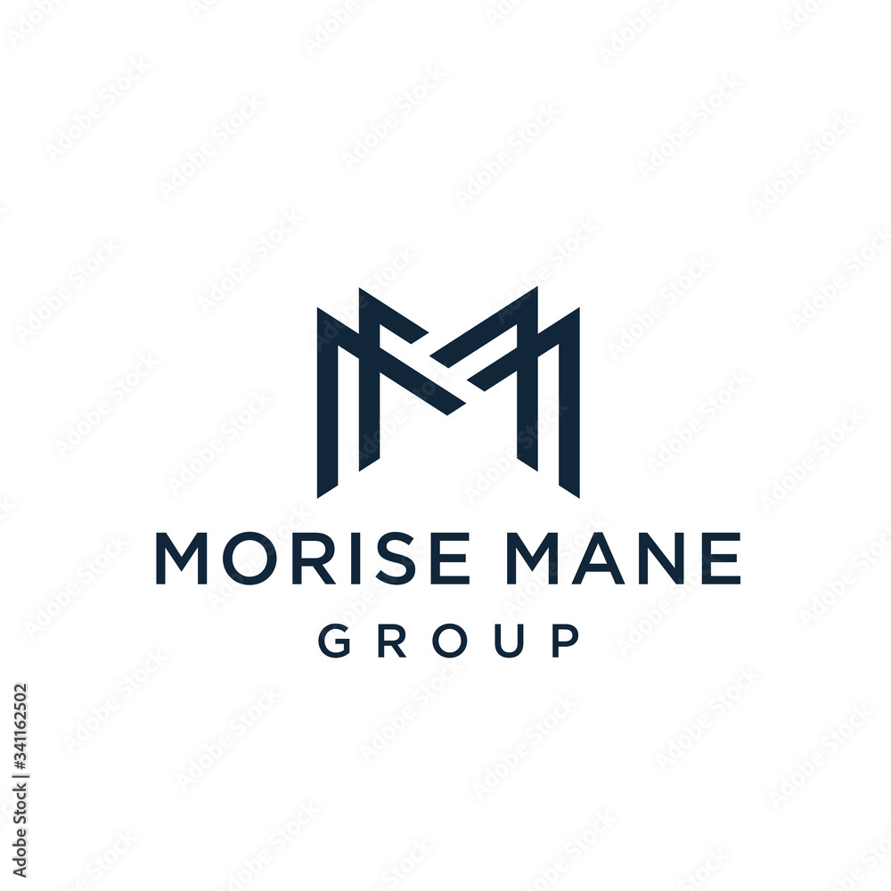Letter M logo MM design. Line creative minimal monochrome monogram symbol. Premium business logotype. Letter M logo MM design. Line creative minimal monochrome monogram symbol. Premium business logotype.