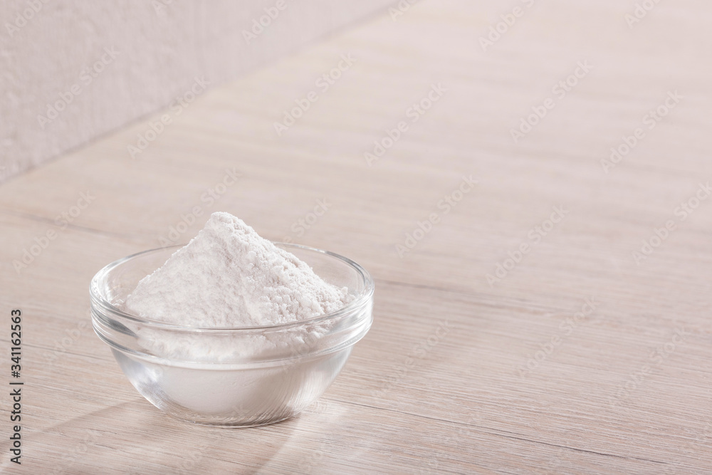 Baking soda (Sodium bicarbonate) Text space Baking soda (Sodium bicarbonate) Text space