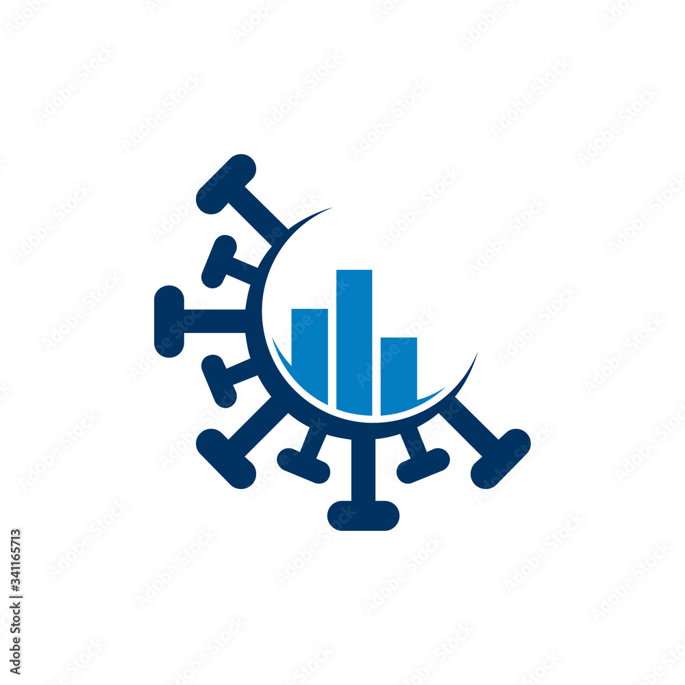 Coronavirus 2019-nCoV Bacteria Icon. Bacteria Statistic Logo. Isolated vector icon of virus on white background for poster, banner, flyer. Coronavirus 2019-nCoV Bacteria Icon. Bacteria Statistic Logo. Isolated vector icon of virus on white background for poster, banner, flyer.