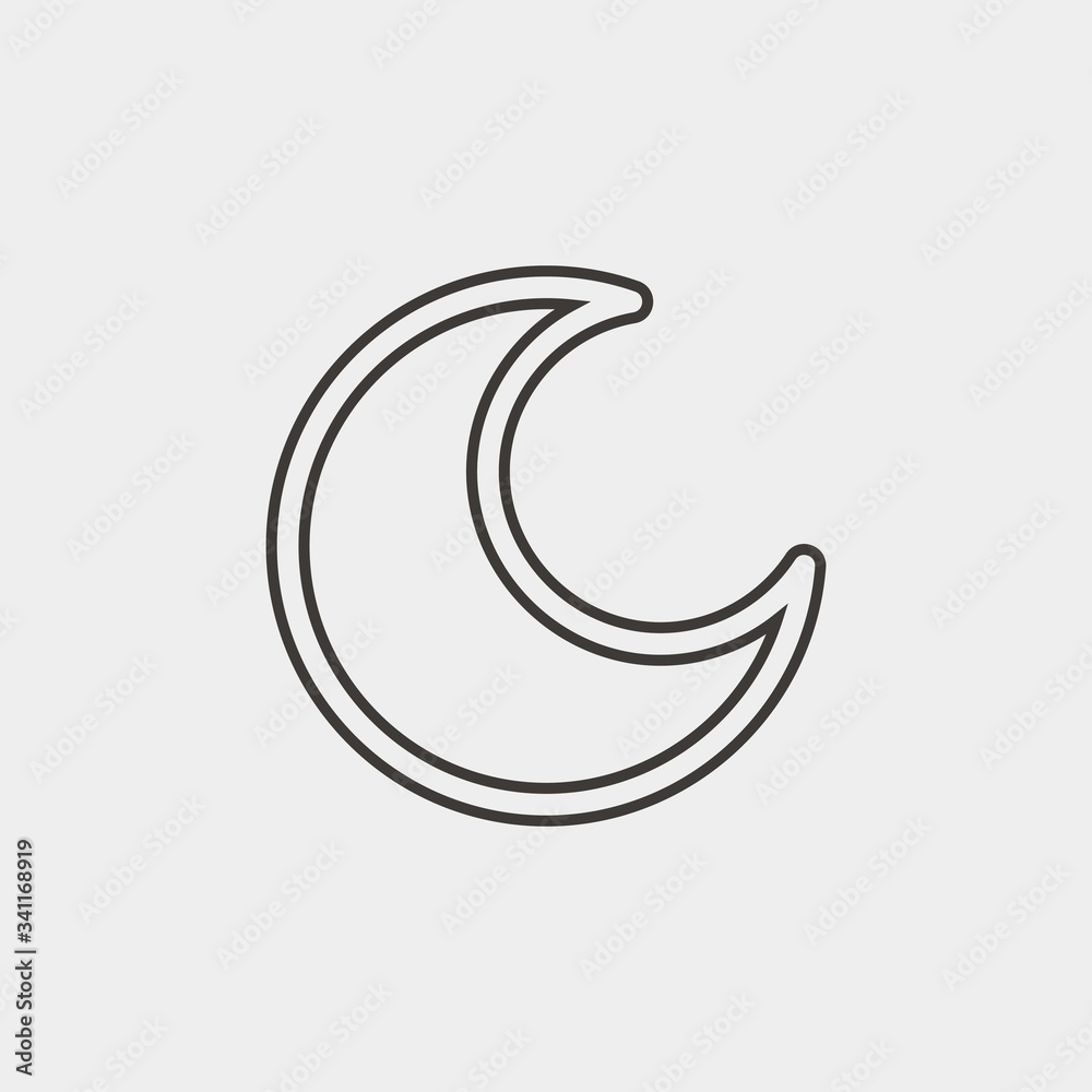 moon night icon vector illustration and symbol for website and graphic design moon night icon vector illustration and symbol for website and graphic design
