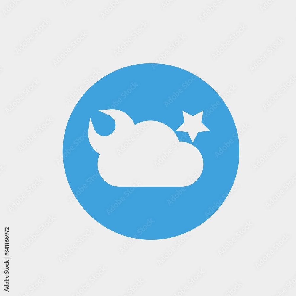 night moon and star icon vector illustration and symbol for website and graphic design night moon and star icon vector illustration and symbol for website and graphic design