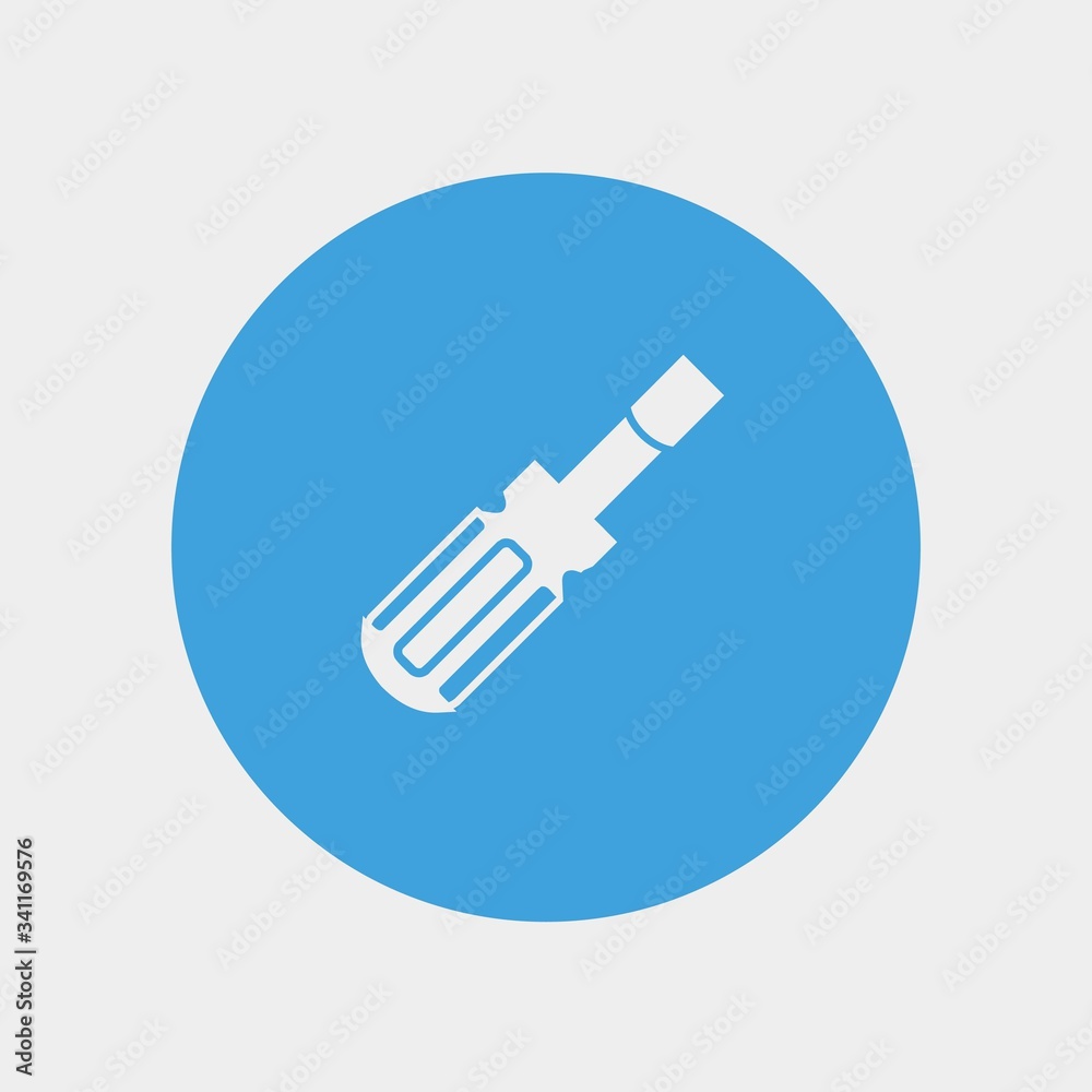 screw driver icon vector illustration and symbol for website and graphic design