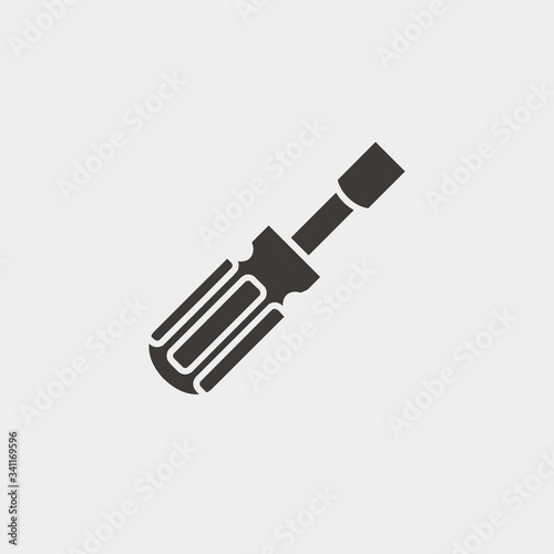 screw driver icon vector illustration and symbol for website and graphic design