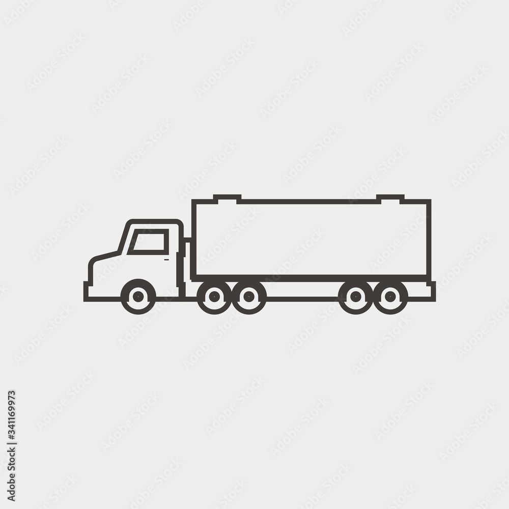 Fototapeta premium truck icon vector illustration and symbol for website and graphic design