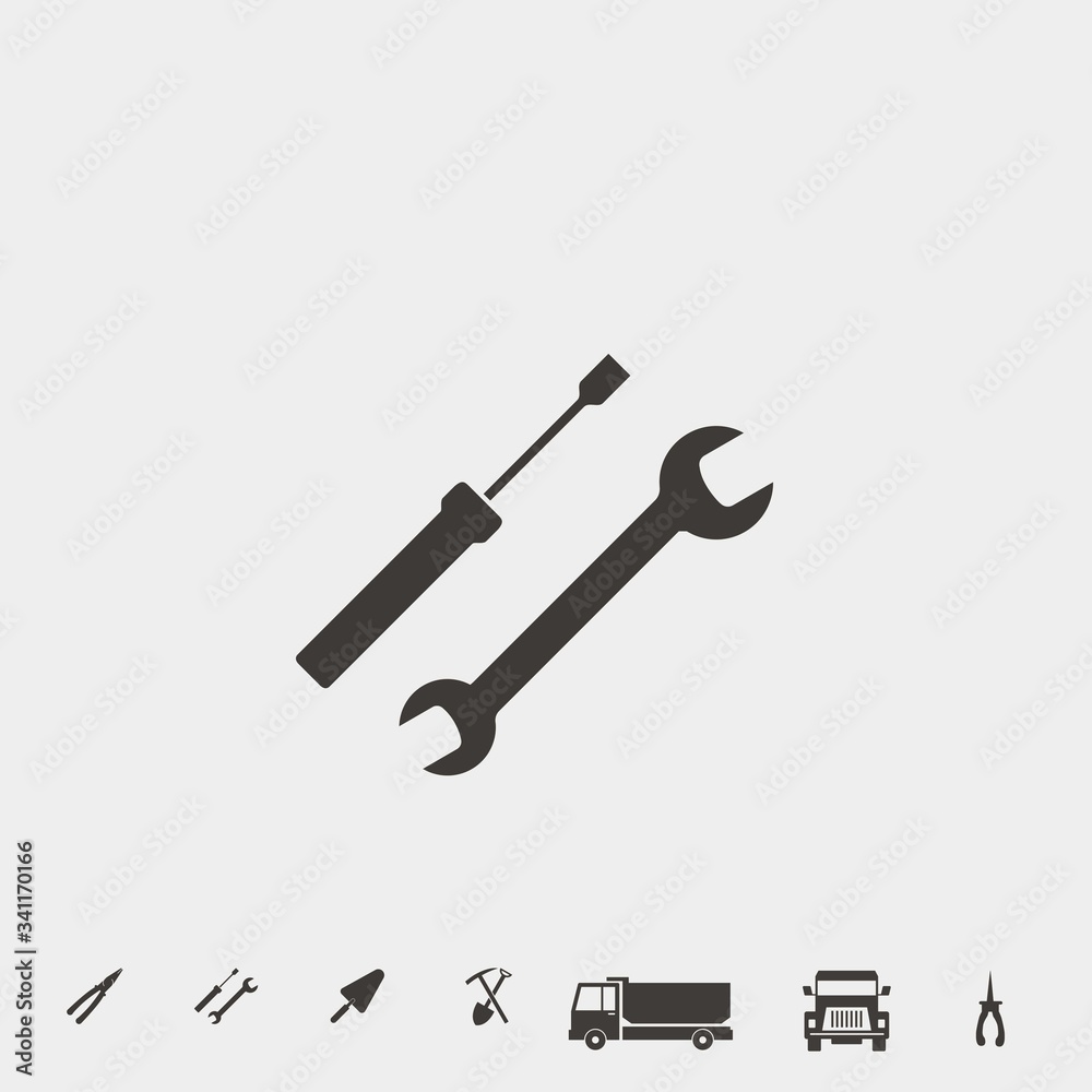 wrench and screwdriver icon vector illustration and symbol for website and graphic design wrench and screwdriver icon vector illustration and symbol for website and graphic design