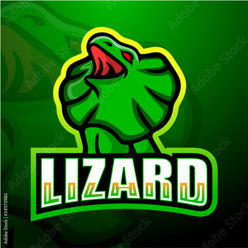 Lizard mascot esport logo design