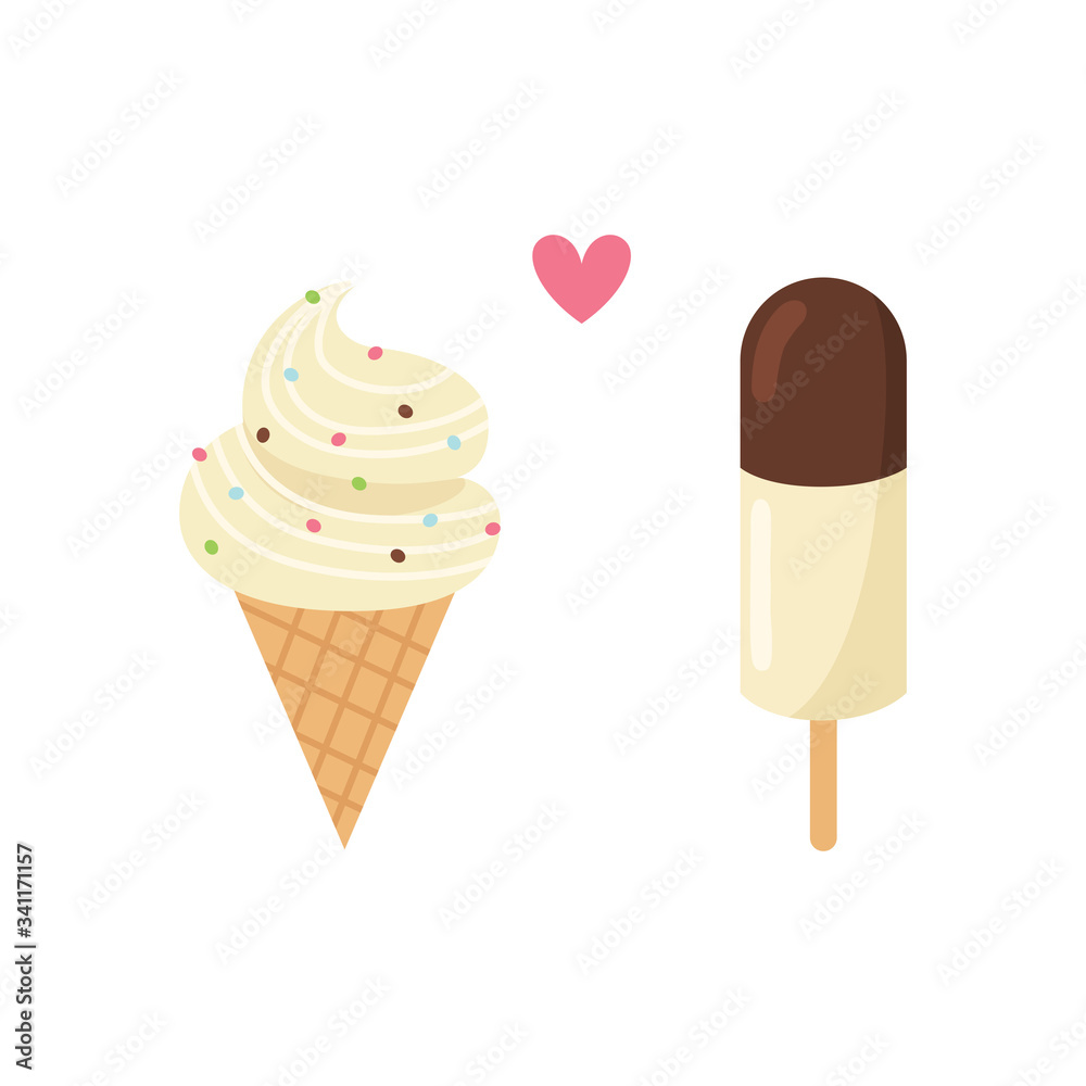 Vanilla ice cream isolated on white background Vanilla ice cream isolated on white background