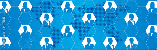 Social networking service global Vector