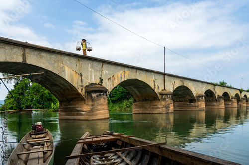 Bridge of railway at Don Khon in 4000 islands, Champasak, Laos. The remains of the first railway in Laos, the Don Det - Don Khon narrow gauge railway, built by the French photo