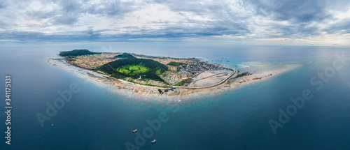 Aerial view of Ly Son island, Quang Ngai, Vietnam.
