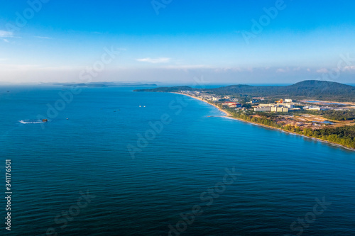 Aerial view of Long beach or Dai beach on Phu Quoc island, Kien Giang, Vietnam © Hien Phung