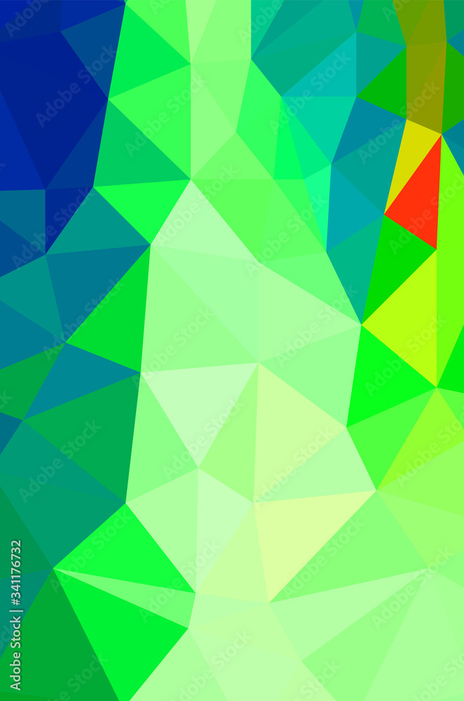 Fototapeta premium Vivid light Green vector Low poly crystal background. design pattern illustration