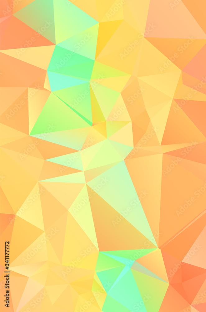 Fototapeta premium Orange vector abstract mosaic background
