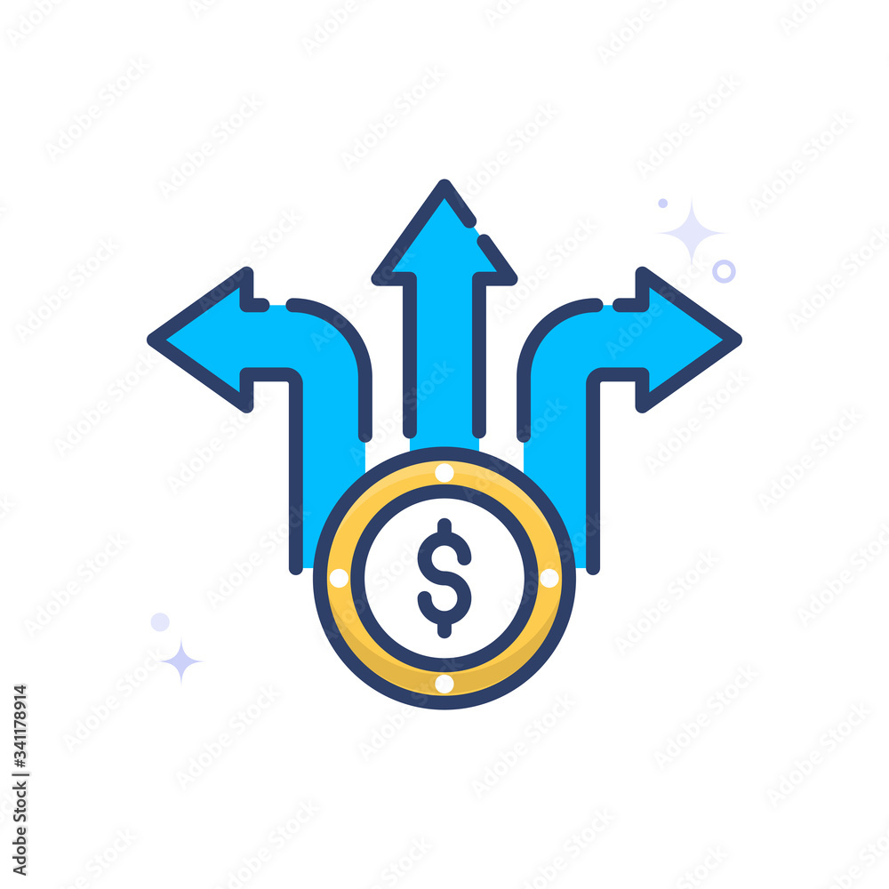 costs and revenue Vector Icon