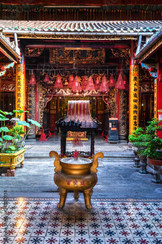 Kien An Cung or Ong Quach pagoda. Chinese ancient architecture. A historical - cultural monument  that attracts visitors in Sa Dec, Dong Thap, Vietnam photo