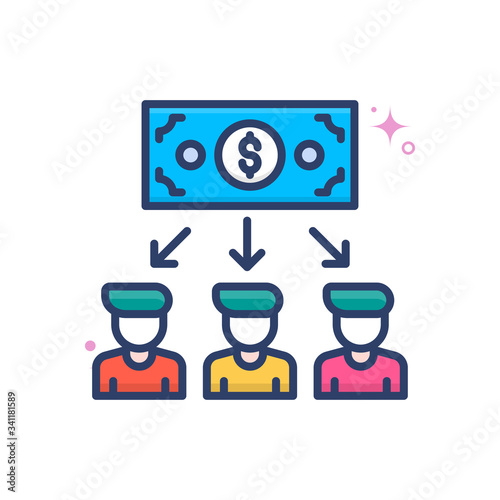 employees wages Vector Icon