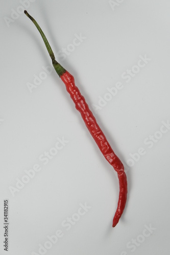 Red Chili with white isolated background