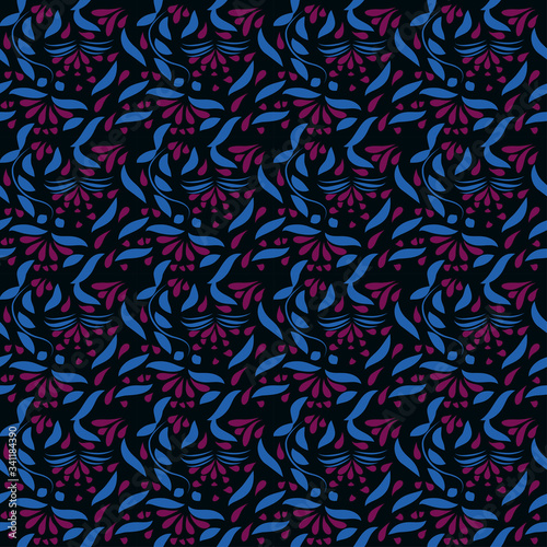 Abstract seamless colorful pattern exotic shapes backgrounds