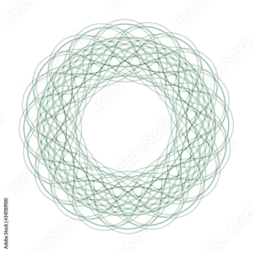 Guilloche radial symmerty pattern watermark creative design. Use it for diploma, document or certificate creation. Vector illustration.