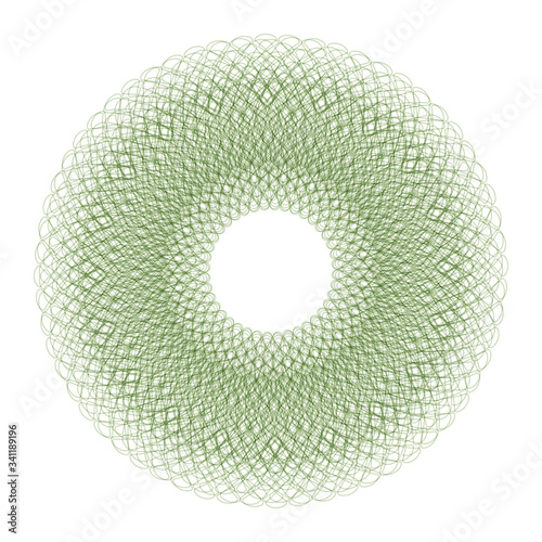 Guilloche radial symmerty pattern watermark creative design. Use it for diploma, document or certificate creation. Vector illustration.
