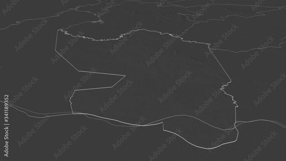 Misiones, department with its capital, zoomed and extruded on the bilevel map of Paraguay in the conformal Stereographic projection. Animation 3D Misiones, department with its capital, zoomed and extruded on the bilevel map of Paraguay in the conformal Stereographic projection. Animation 3D