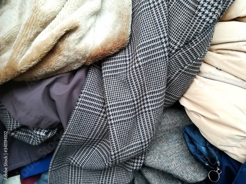 evocative image of various used clothing
